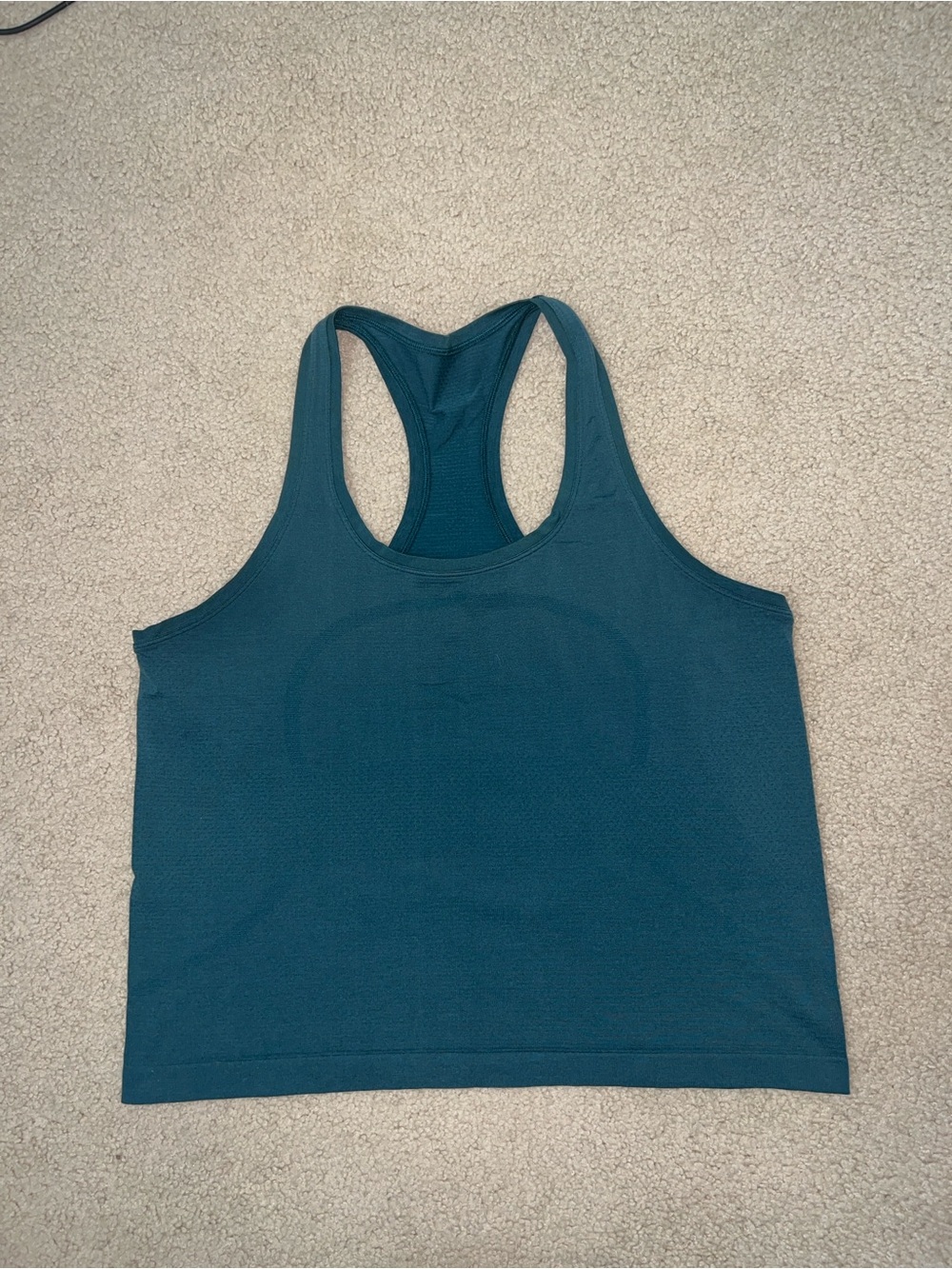 Lululemon Swiftly Tech Racerback Tank Top Race Length in Storm Teal Size 12